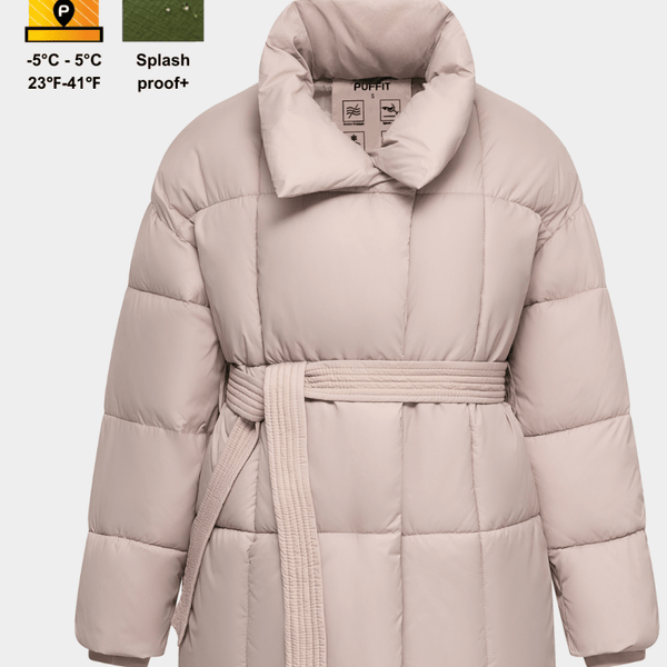 NOVA | VESTE PUFFER CEINTURÉE MI-LONGUE