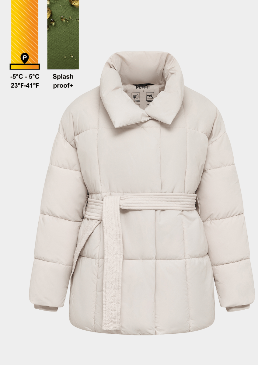 NOVA | VESTE PUFFER CEINTURÉE MI-LONGUE