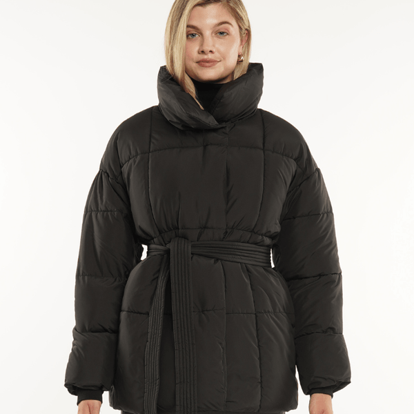 NOVA | VESTE PUFFER CEINTURÉE MI-LONGUE