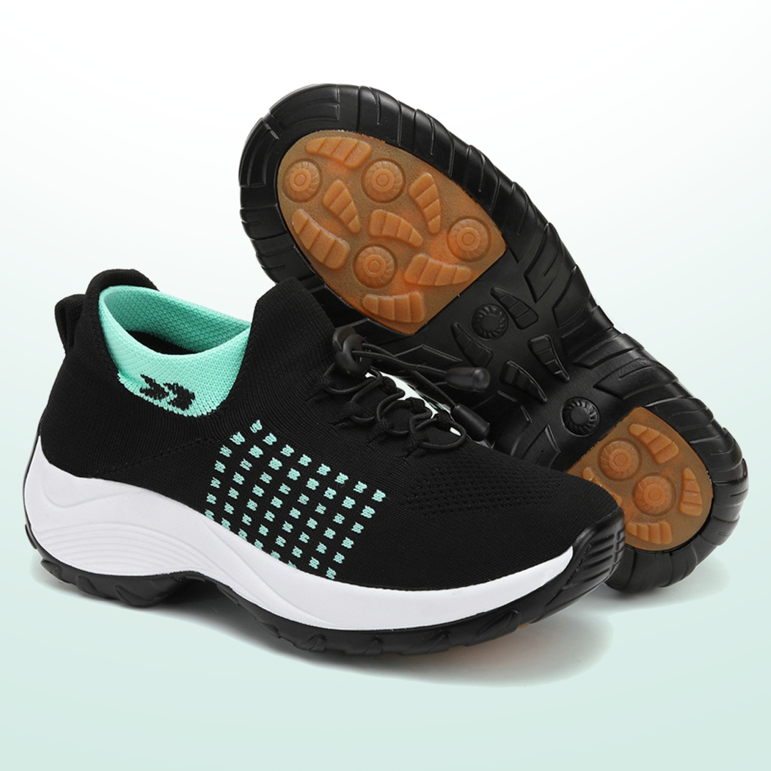 Ambulo Orthopaedic Shoes Knit Fabric - Green Black
