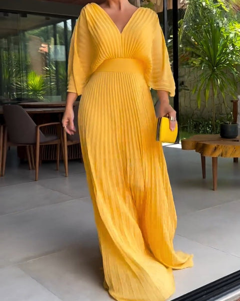 RIA™ - Robe Maxi à Côtes Flottante