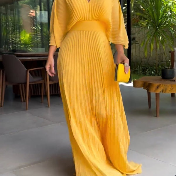 RIA™ - Robe Maxi à Côtes Flottante