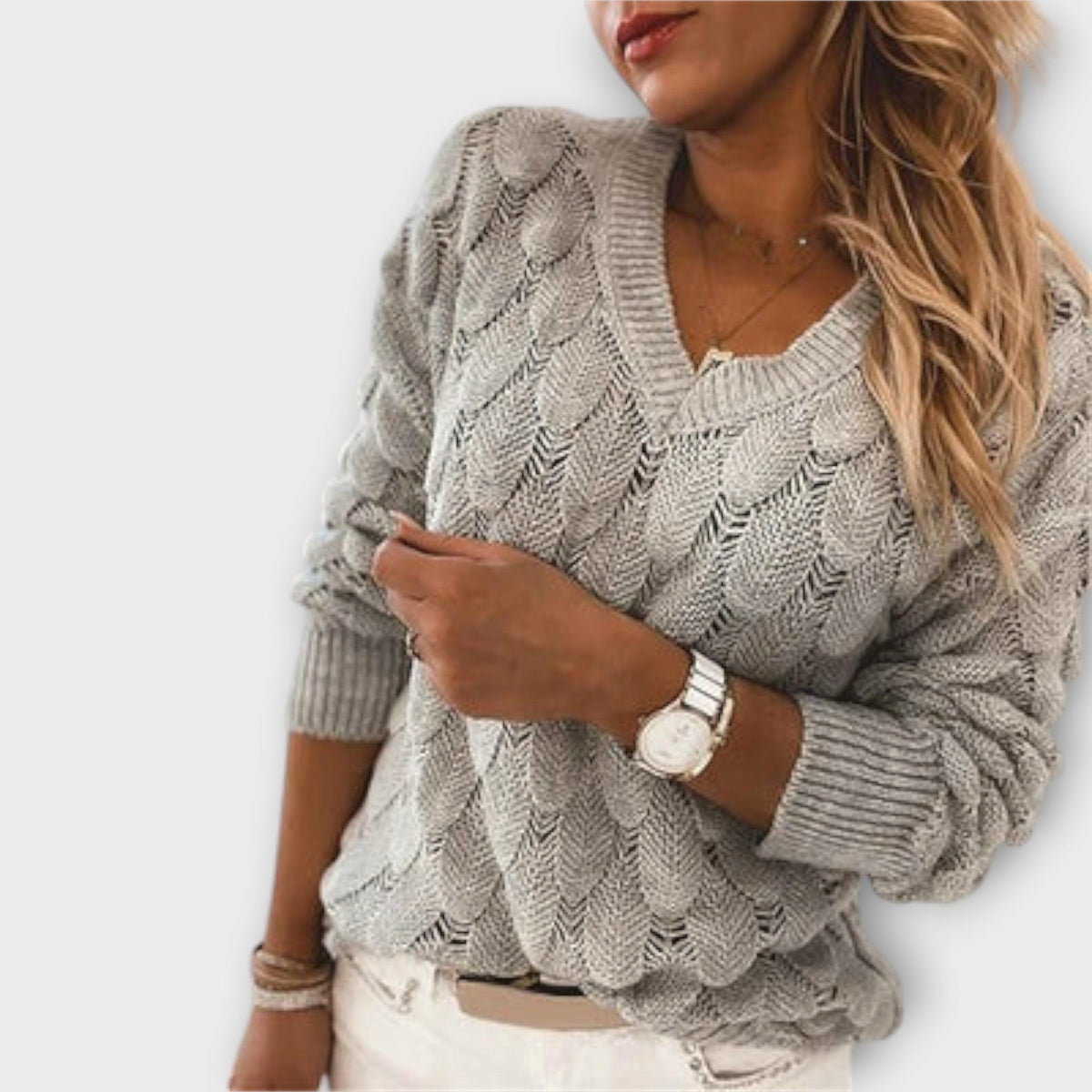 Carla | Pull à col en V élégant