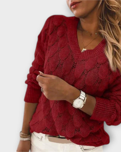 Carla | Pull à col en V élégant