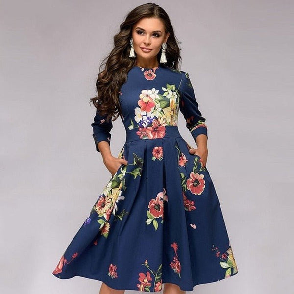 Dahlia | Floral Midi Dress