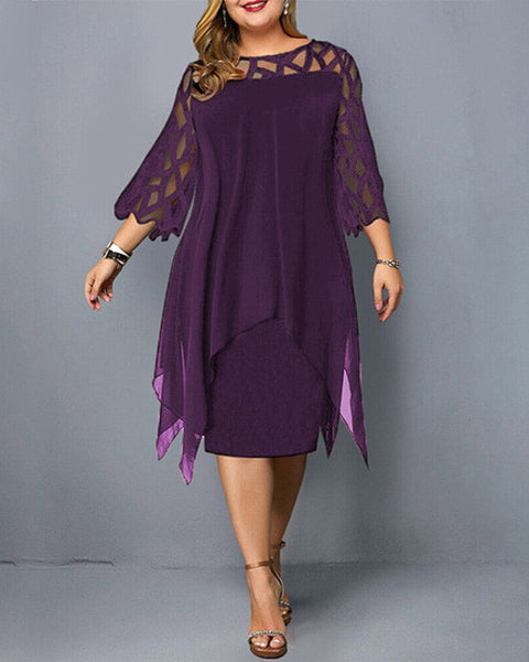 Kirsty | Robe Midi Chic Grande Taille Pour Femmes Modernes