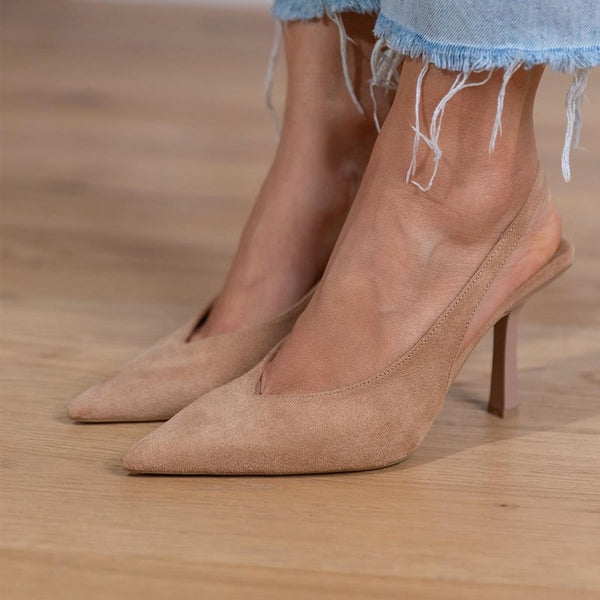 Giselle | Talons Slingback en Suède