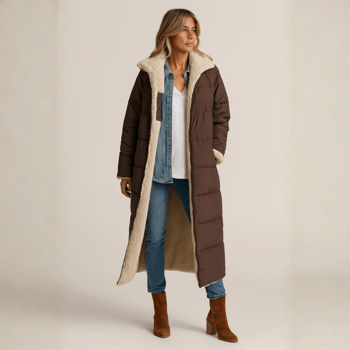 SASHA | MANTEAU RÉVERSIBLE DOUX