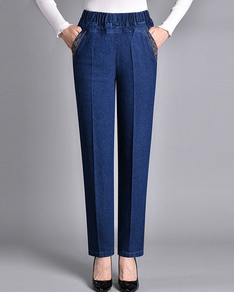 Bianca | Comfort Straight-Leg Pants with Elastic Waist