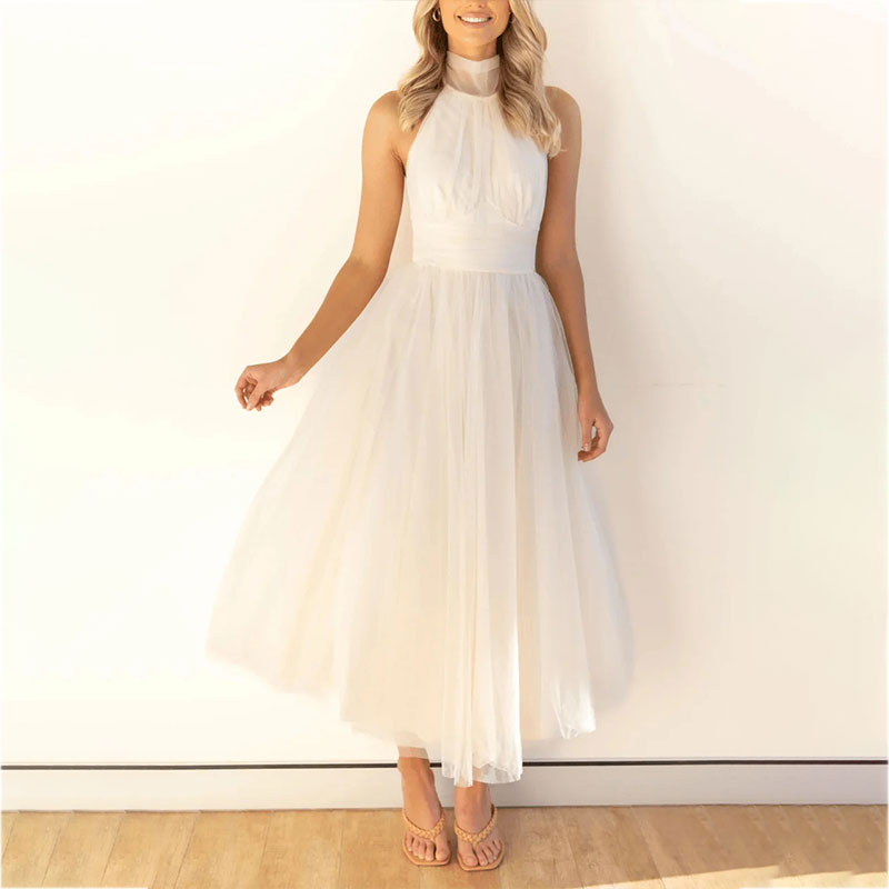 Robe Tendance Col Montant Aria