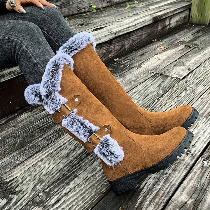 Willow Lane | Bottes d'hiver mi-mollet doublées en peluche