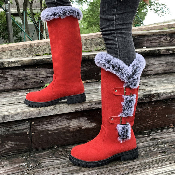 Willow Lane | Bottes d'hiver mi-mollet doublées en peluche
