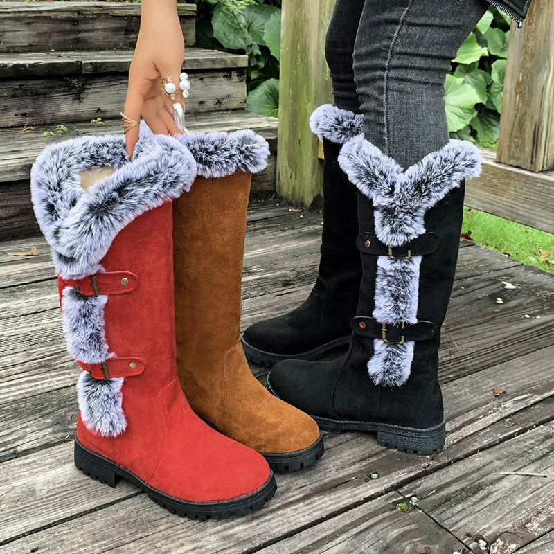 Willow Lane | Bottes d'hiver mi-mollet doublées en peluche