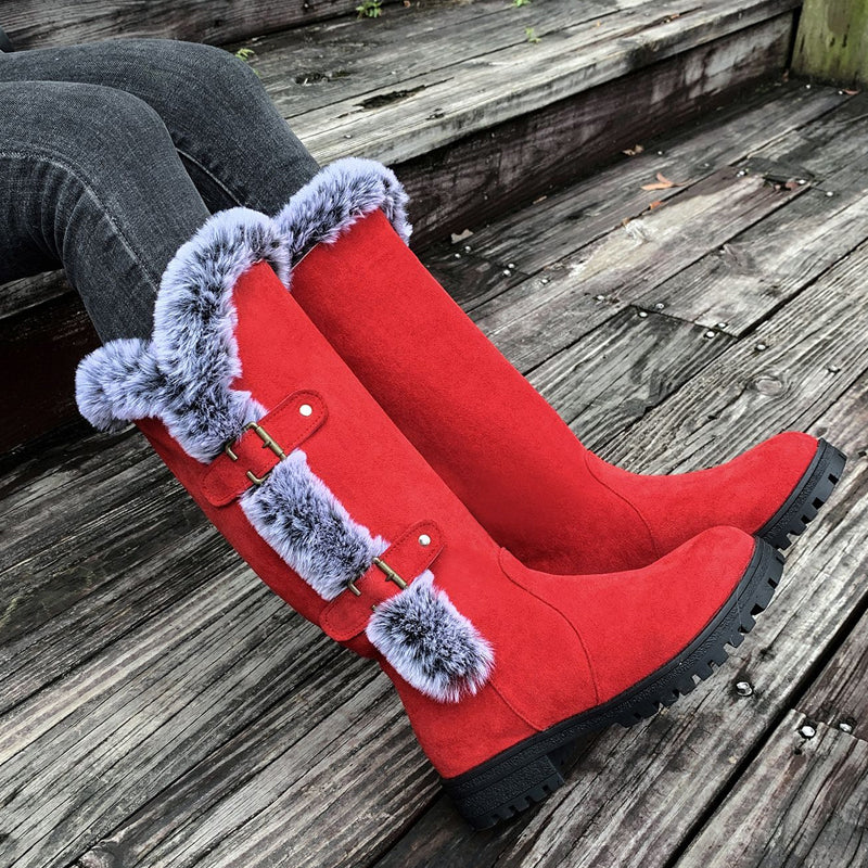 Willow Lane | Bottes d'hiver mi-mollet doublées en peluche