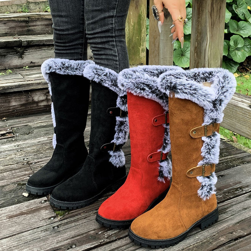 Willow Lane | Bottes d'hiver mi-mollet doublées en peluche