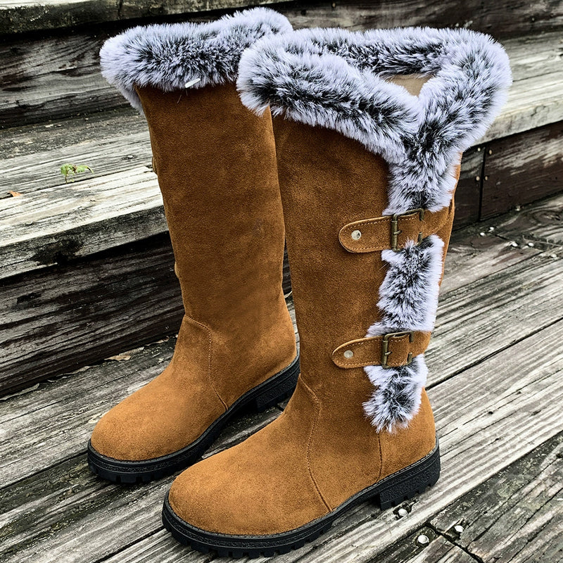 Willow Lane | Bottes d'hiver mi-mollet doublées en peluche