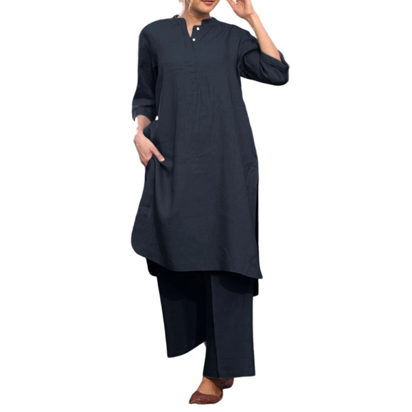 Melissa | Ensemble composé d'un haut unicolore et d'un pantalon ample