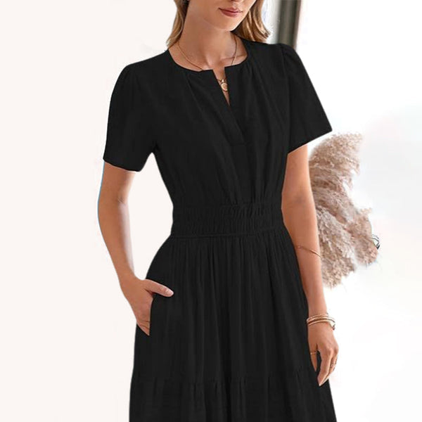 Marie - Women's Boho Chic Smocked Waist Maxi Dress