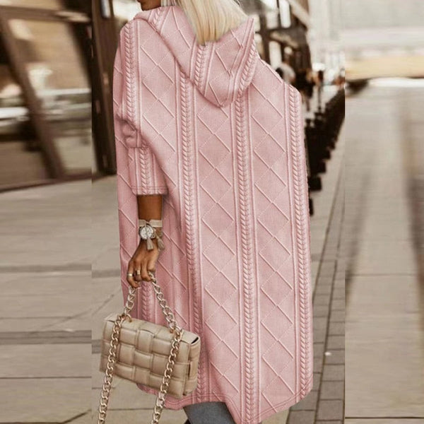 Johani | Cardigan à Capuche Long Élargi